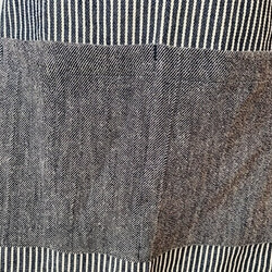 キッズエプロン&三角巾・140~150サイズ・ヒッコリー紺×デニム・BOYS・収納巾着付き 6枚目の画像