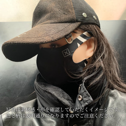 デザイナーズ ドットマスク ブラック黒　DOT MASK BLACK_blk/wht おしゃれファッションマスク 4枚目の画像