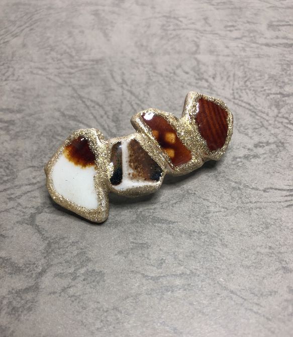 シー陶器のバレッタ和風桜 シー陶器のバレッタ 和風 桜