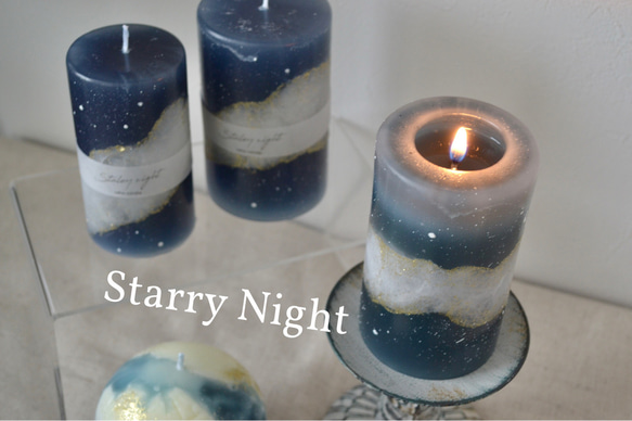 【クリスマス】星空キャンドル-Starry Night candle- 5枚目の画像