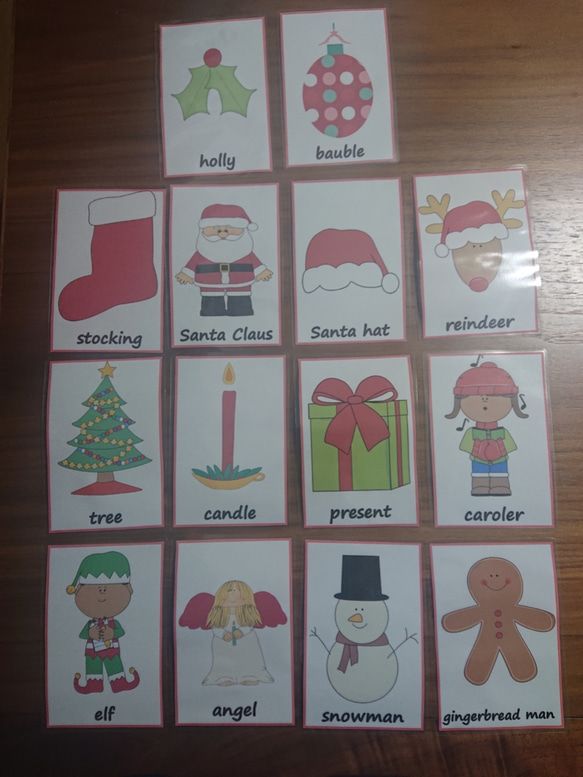 英語のフラッシュカード【 クリスマス 】 1枚目の画像