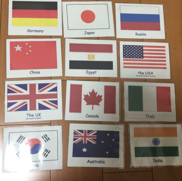英語のフラッシュカード【国旗】 2枚目の画像