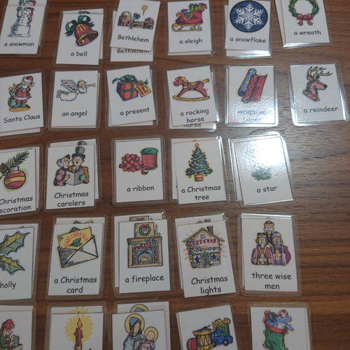 クリスマス 神経衰弱カード イラスト EnjoyEnglish 通販 10959144