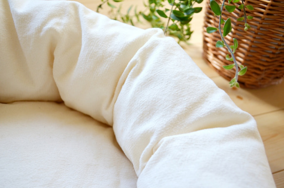 100%オーガニックコットン高級羽毛のペットベッド ワンちゃん