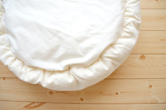 100%オーガニックコットン高級羽毛のペットベッド ワンちゃん