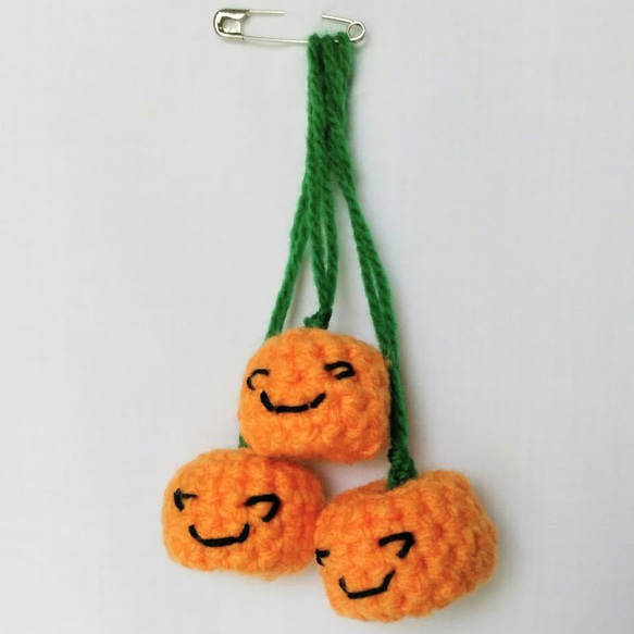 ころんとかぼちゃ飾り（小）3個セット　パンプキン　ハロウィン オーナメント 4枚目の画像