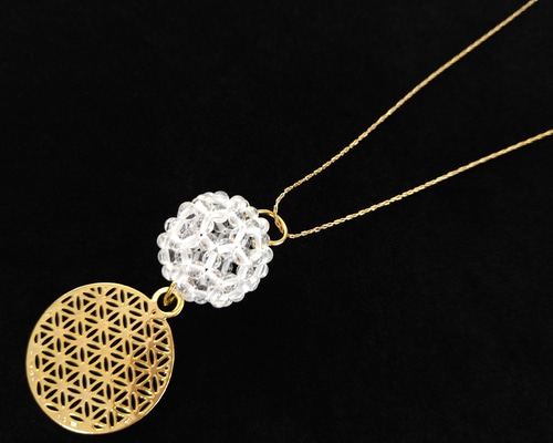 神聖幾何学 フラーレン水晶 フラワーオブライフ ネックレス ネックレス
