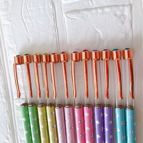 新作 パステルカラー 花柄 ハーバリウムボールペン 6色 12本