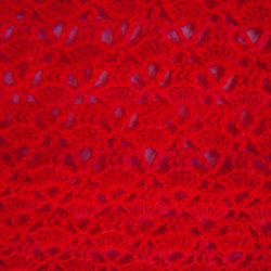 真っ赤な極細モヘアかぎ針編みベスト 5枚目の画像