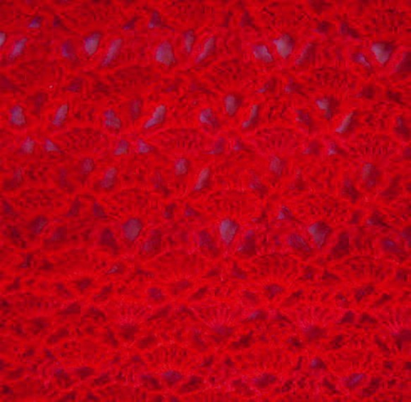 真っ赤な極細モヘアかぎ針編みベスト 5枚目の画像