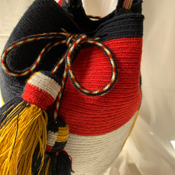 コロンビア発Wayuu バッグ　クアトロカラー　Lサイズ　☆在庫1点☆ 3枚目の画像