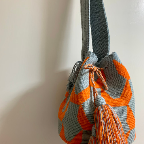 wayuu ワユーバッグ コロンビア製 Lシングルスレッドグレートート wayuu bag ワユーバッグ コロンビア製 シングルスレッドグレーと