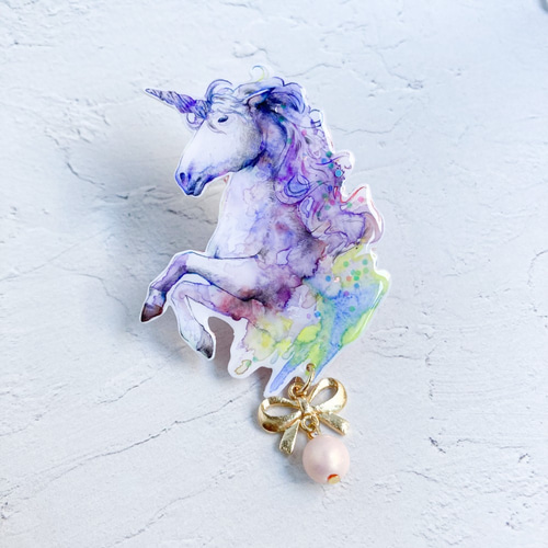 ユニコーンのブローチ ブローチ falso 通販 12600571｜Creema(クリーマ)