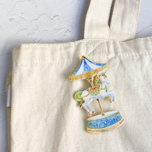 回転木馬 メリーゴーランドのブローチ ブローチ falso 通販 13073722