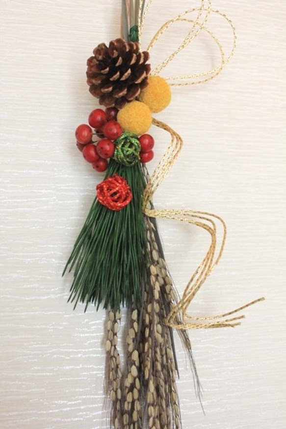 稲穂と松の小さなお正月飾り 2枚目の画像