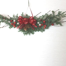 【一点もの】小枝とヒムロ杉のクリスマススワッグ 3枚目の画像