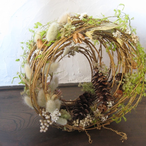 森のリース（置くリース） ドライフラワー BrightBerry 通販 317280