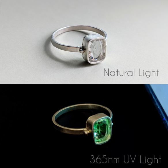 ハイアライトオパールの覆輪リング / 天然石・Silver950 指輪・リング