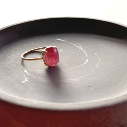 天然石　ピンクトルマリン　爪留めリング　指輪　silver925 4枚目の画像