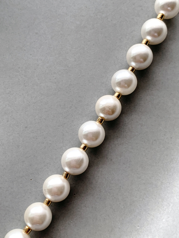 necklace  ♥︎  数量限定　♥︎  貝パール×ゴールド　ネックレス 2枚目の画像