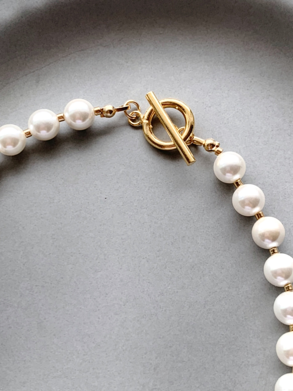 necklace  ♥︎  数量限定　♥︎  貝パール×ゴールド　ネックレス 3枚目の画像