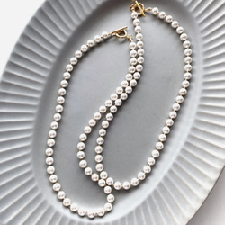 necklace  ♥︎  数量限定　♥︎  貝パール×ゴールド　ネックレス 4枚目の画像