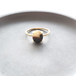 天然石　マダガスカル産　セプタリアン　爪留めリング　指輪　ヒーリングストーン　silver925  18KGP 2枚目の画像