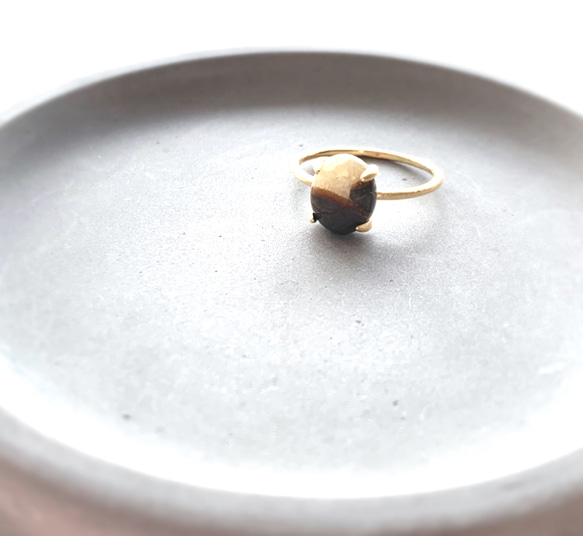 天然石　マダガスカル産　セプタリアン　爪留めリング　指輪　ヒーリングストーン　silver925  18KGP 3枚目の画像