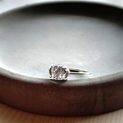 天然石　ブラジル産　トルマリンクォーツ　AAA  爪留めリング　指輪　シルバー　silver925 2枚目の画像