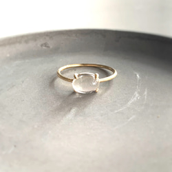 天然石　天然クリスタル　AAA  爪留めリング　指輪 3枚目の画像