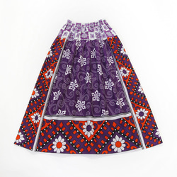【送料無料】カンガのヨーク付きスカート｜アフリカ布スカート 7枚目の画像