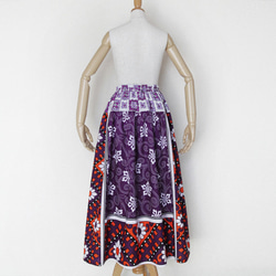 【送料無料】カンガのヨーク付きスカート｜アフリカ布スカート 10枚目の画像