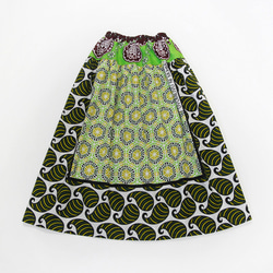 【送料無料】カンガのヨーク付きスカート｜アフリカ布スカート 1枚目の画像