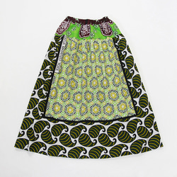 【送料無料】カンガのヨーク付きスカート｜アフリカ布スカート 5枚目の画像