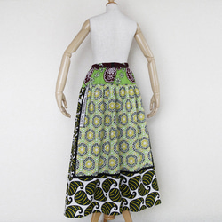 【送料無料】カンガのヨーク付きスカート｜アフリカ布スカート 8枚目の画像