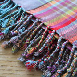 ケニアの綿織物 キコイ　ショール / ストール 3枚目の画像