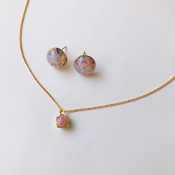 Fire opal × ネックレス ヴィンテージ ファイヤーオパール 1枚目の画像