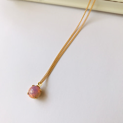 Fire opal × ネックレス ヴィンテージ ファイヤーオパール 5枚目の画像