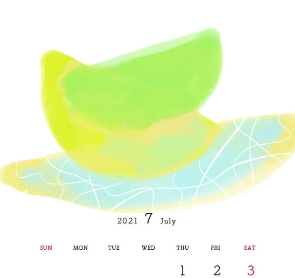 4月始まりミニカレンダー フルーツ はがきサイズ 2021-22 7枚目の画像