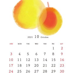 4月始まりミニカレンダー フルーツ はがきサイズ 2021-22 8枚目の画像
