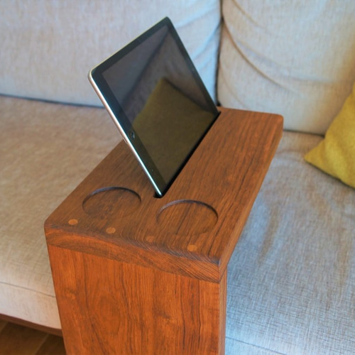 受注製作】チーク無垢材のソファーサイドテーブル サイドテーブル 7