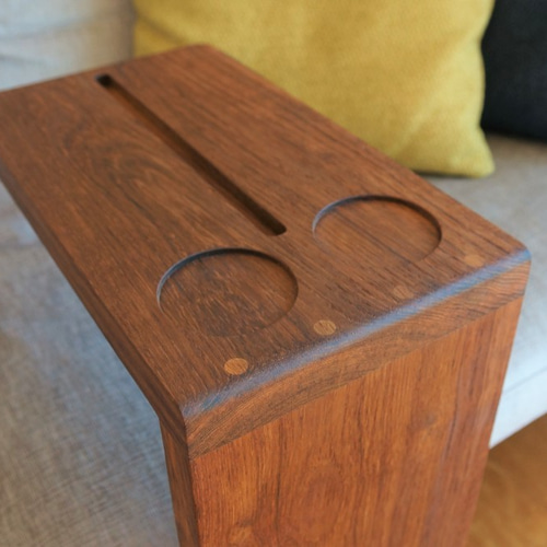 受注製作】チーク無垢材のソファーサイドテーブル サイドテーブル 7