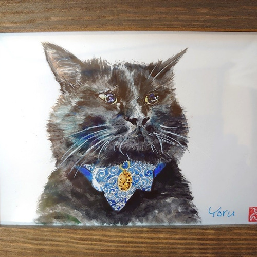 ペット 猫 似顔絵 描きます （2Lサイズ） 絵画 りんりんPOP