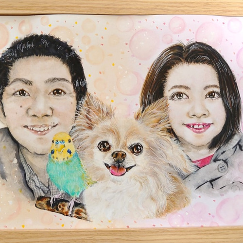 ペット 猫 犬 似顔絵 描きます (A4サイズ) 絵画 りんりんPOP ペット 猫 犬 似顔絵 描きます (A4サイズ) 絵画 りんりんPOP