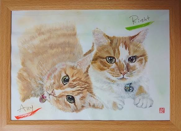 ペット　猫　犬　似顔絵　描きます　（A4サイズ） 8枚目の画像