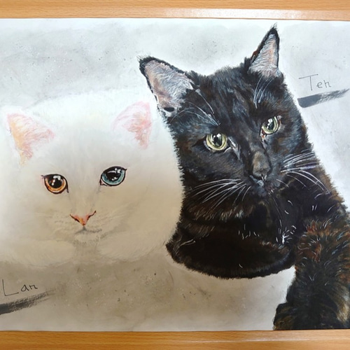 額縁無し】ペット画ミニサイズ【犬、猫、その他動物】 - d-araki