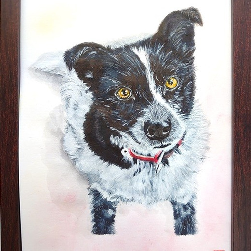 ペット 犬 似顔絵 描きます （B5サイズ） 絵画 りんりんPOP 通販