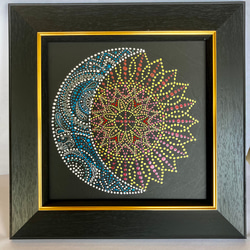 点描画曼荼羅 「「月と太陽」 その他アート ao✱makana 通販