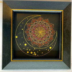 点描画曼荼羅 「月と太陽」 その他アート ao✱makana 通販