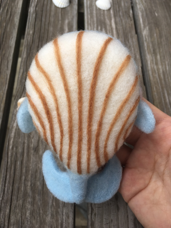 海のいきもの 羊毛赤ちゃんクジラ 4枚目の画像